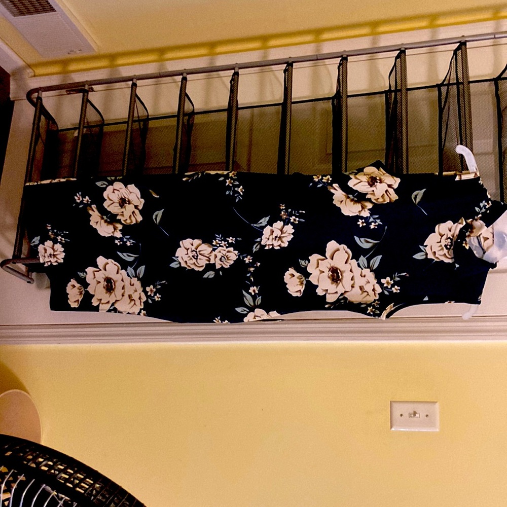 Floral Print Split Thigh Dress